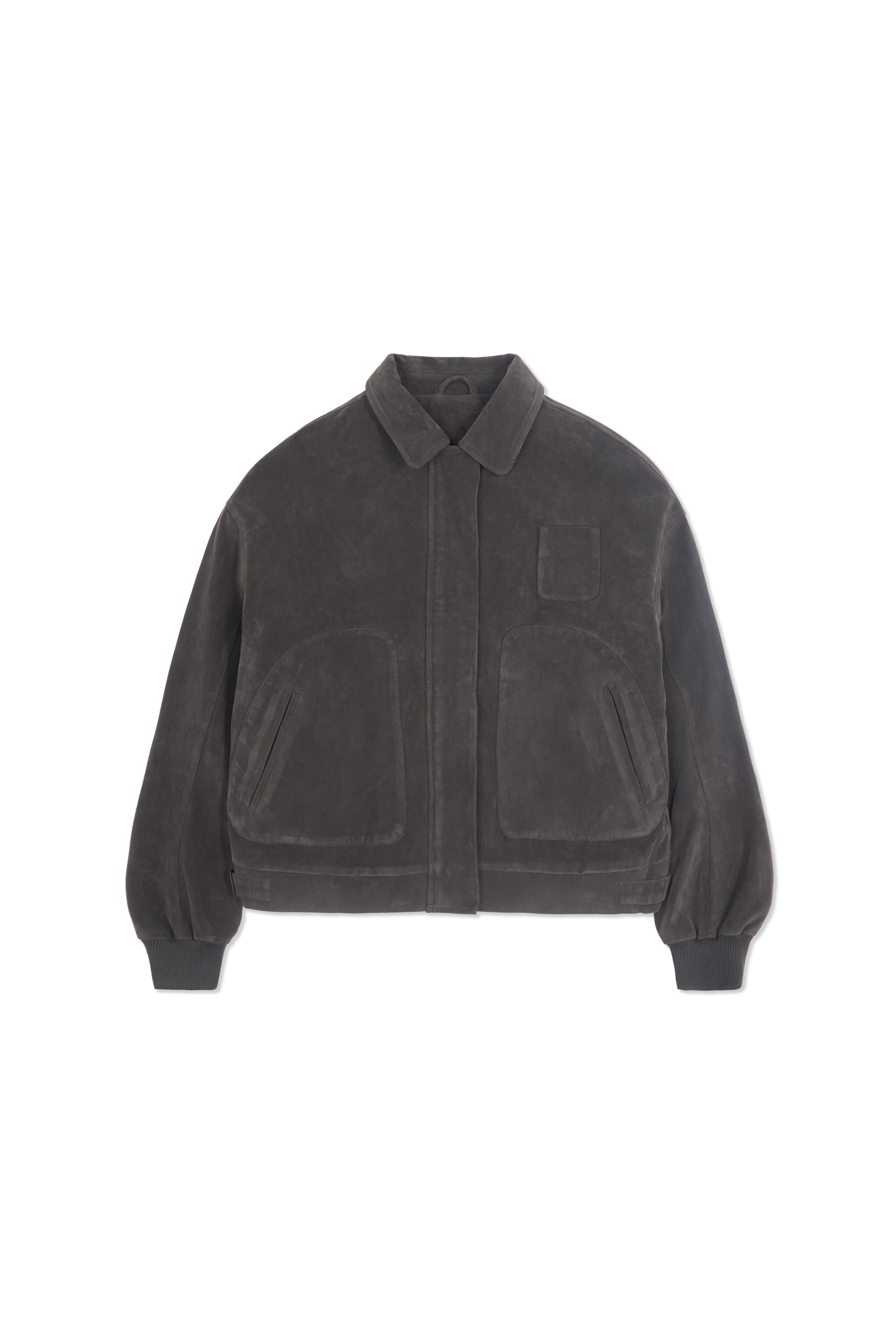 Martha Faux Suede Jacket in Dark Grey